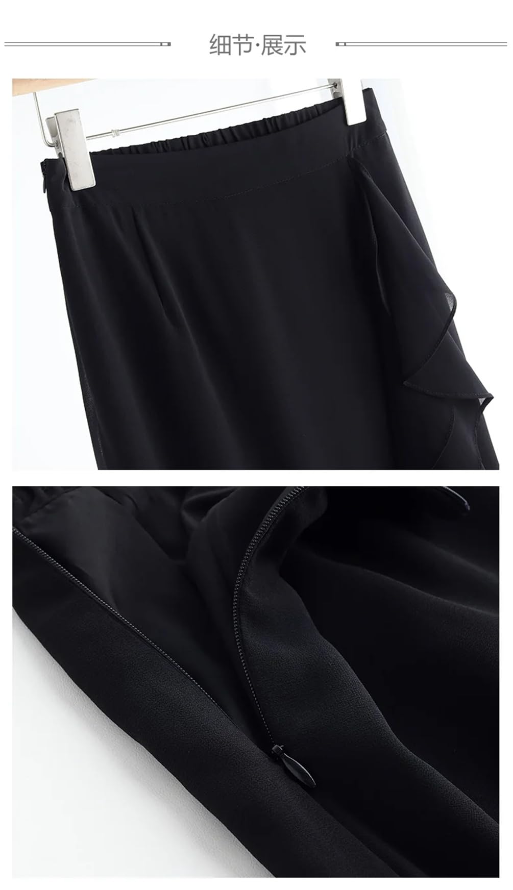 Donne Irregolare Fishtail Chiffon Gonne A Vita Alta Party Ruffles Long Gonne