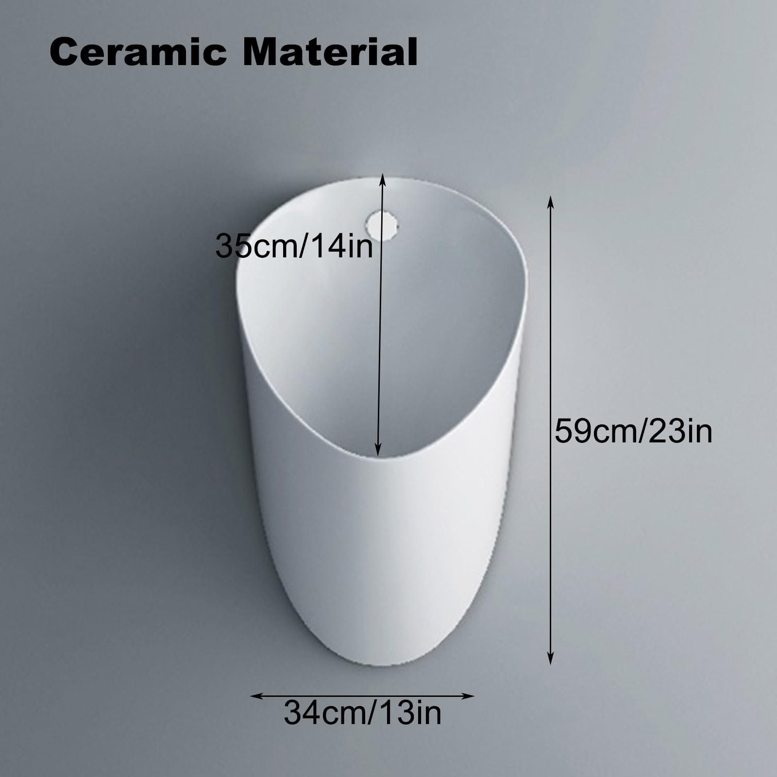 Inteligentny ceramiczny pisuar męski montowany na ścianie – automatyczny czujnik idealny do domu, hoteli, barów, restauracji, telewizorów i placów budowy, higieniczne i oszczędzające miejsce.