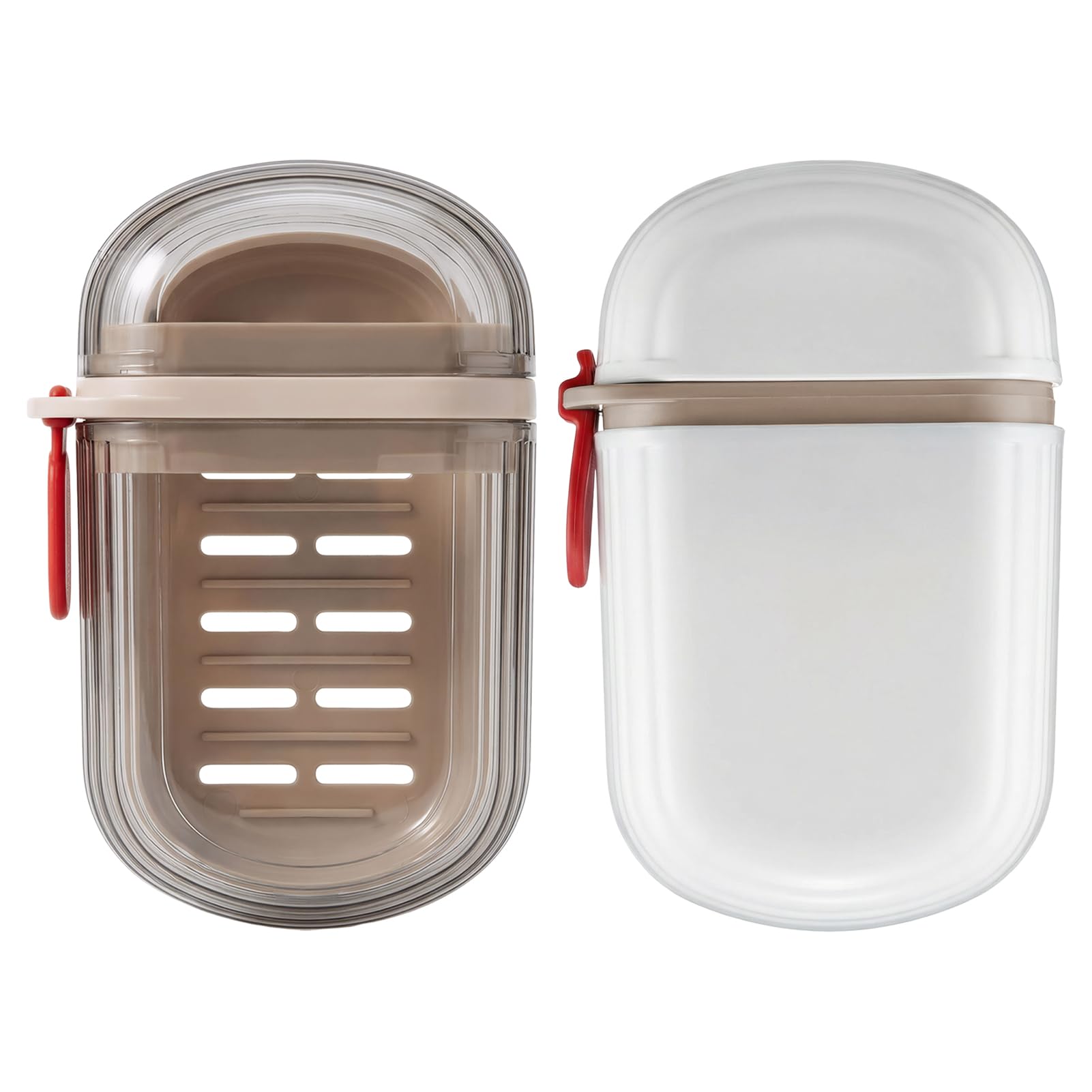 2 Pcs Soap Dish with Lid, Mini Upgraded Travel Soap Case, Waterproof Leakproof Bar Soap Holder for Travel, Camp, Outdoor, Bathroom, Gym