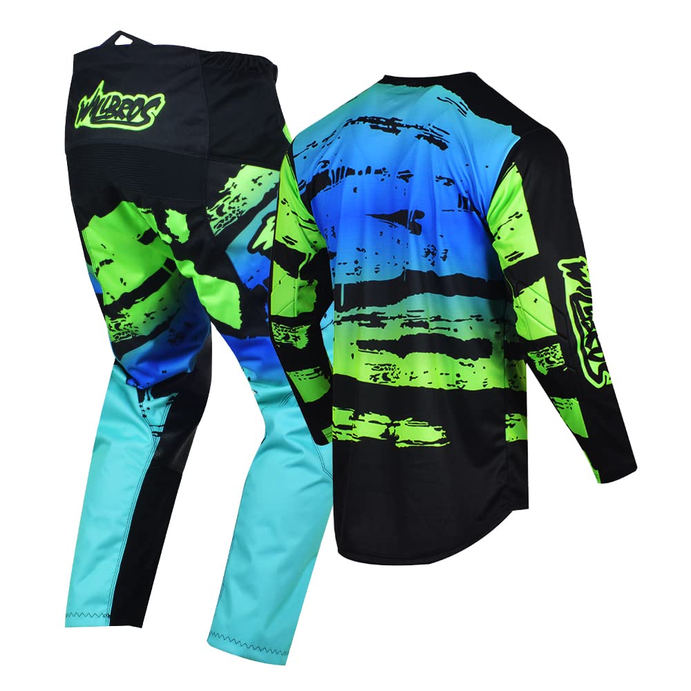 Pantalones y Jersey de Motocross Hombres Mujeres Motocicleta MX Ciclismo Fuera de la Carretera Bicicleta Sucia Traje Ropa de Carrera Adulta Equitación