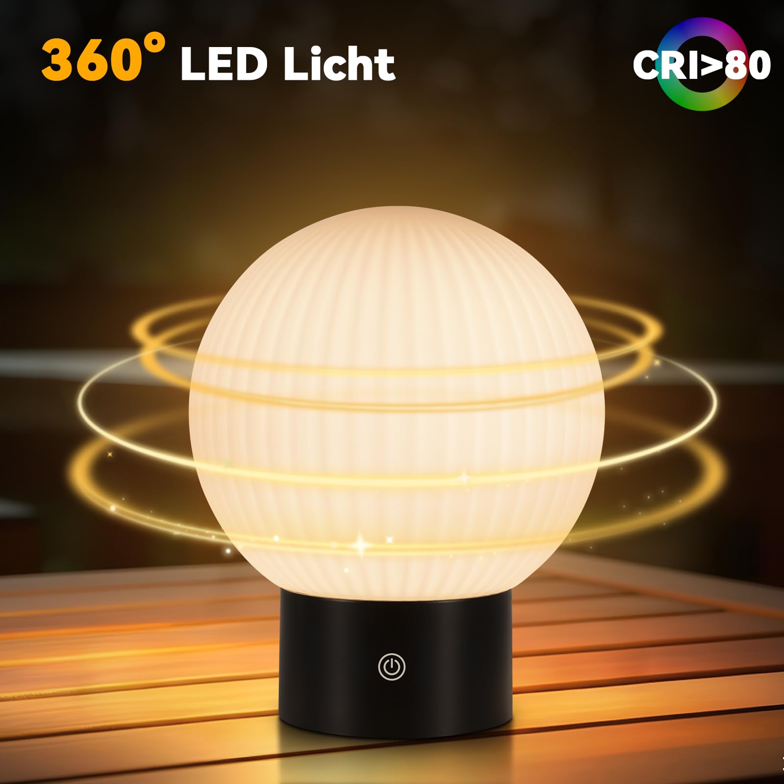 Lámpara de Mesa LED Inalámbrica, Lámpara de Noche con Batería - Color Blanco