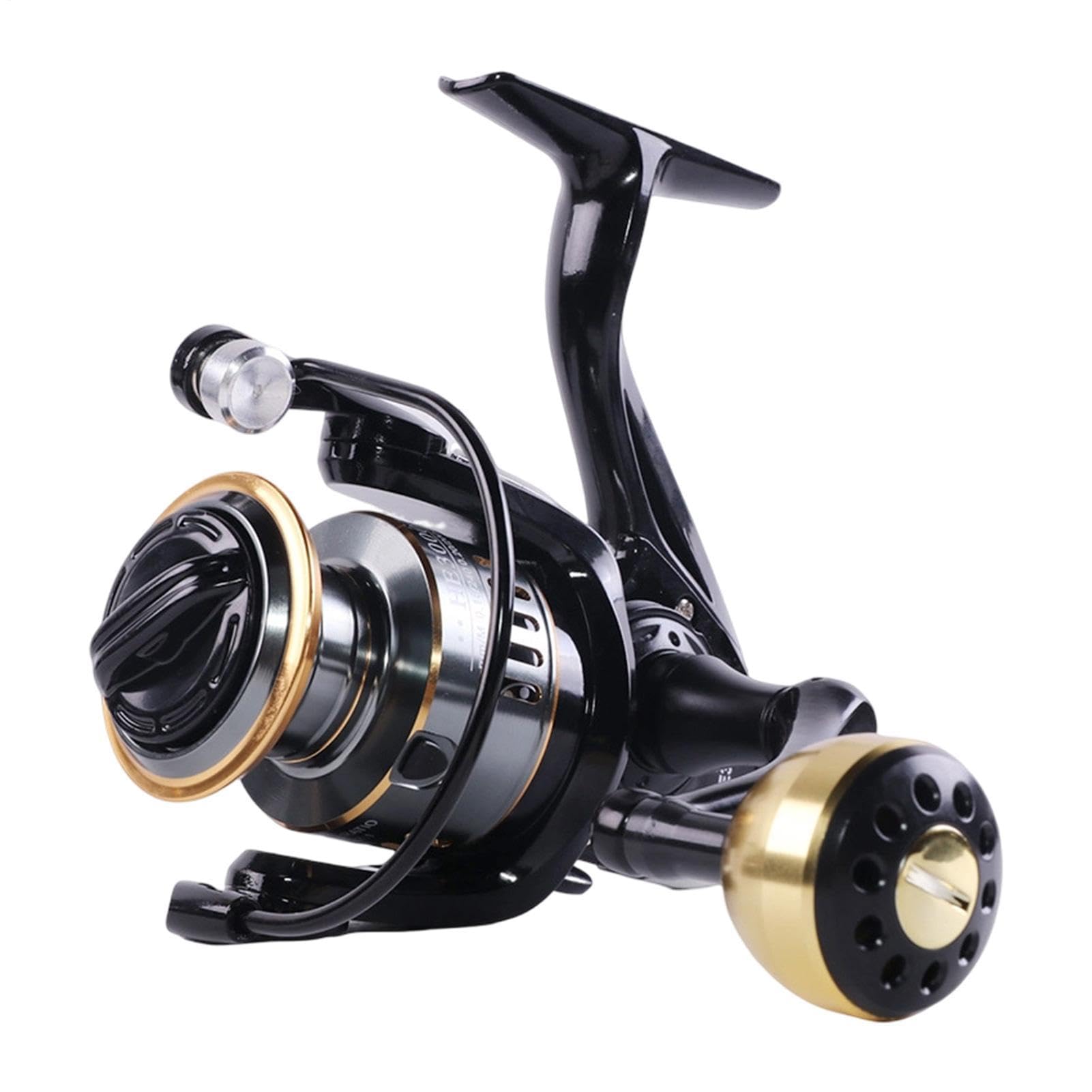Fishing Reel - Metal, Mini Spin Reel | Surfcasting Baitcasting Gear | Compact Smooth Line System for Bass, Trout, Catfish & Crappie, River, Lake, Sea Saltwater, All Season Fishing