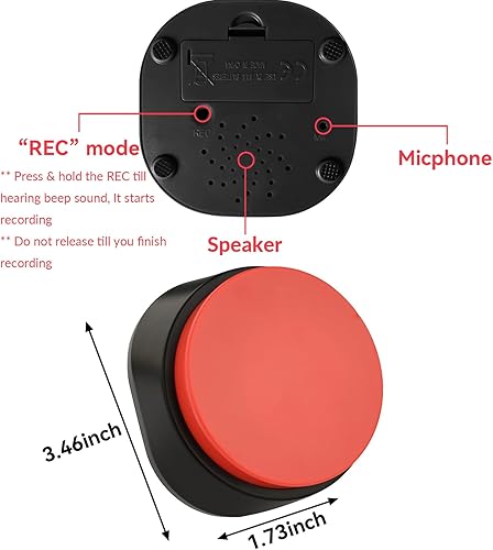 Miniatura 2 de GreatStyler Botones recargables para perros para comunicación, botones de grabación de voz para niños, mascotas, gatos, botones de conversación de