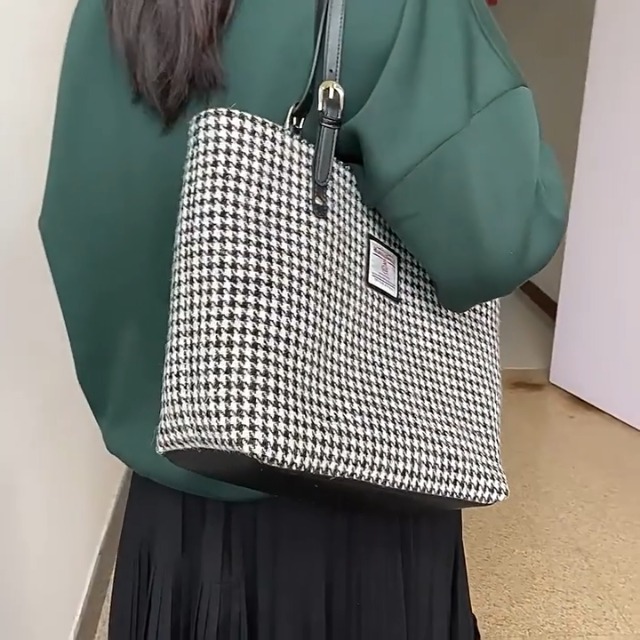 Bolso Tote Large Harris Tweed para Mujer miniatura 3