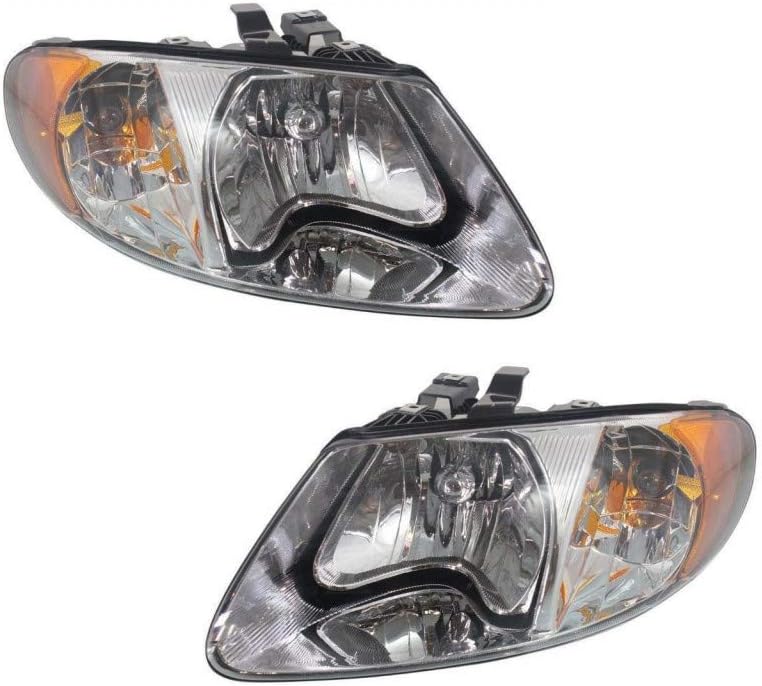 CarLights360 For Chrysler Town and Country Headlight 2001-2007 Driver Side w/Bulbs DOT Certified CH2502129 | 4857701AC/w/113 Inch wheelbase
