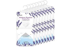 CANAGER Hanging Moisture Absorber: 12.5 oz Dehumidifier Bags for Fresh Closets (8 Pack)