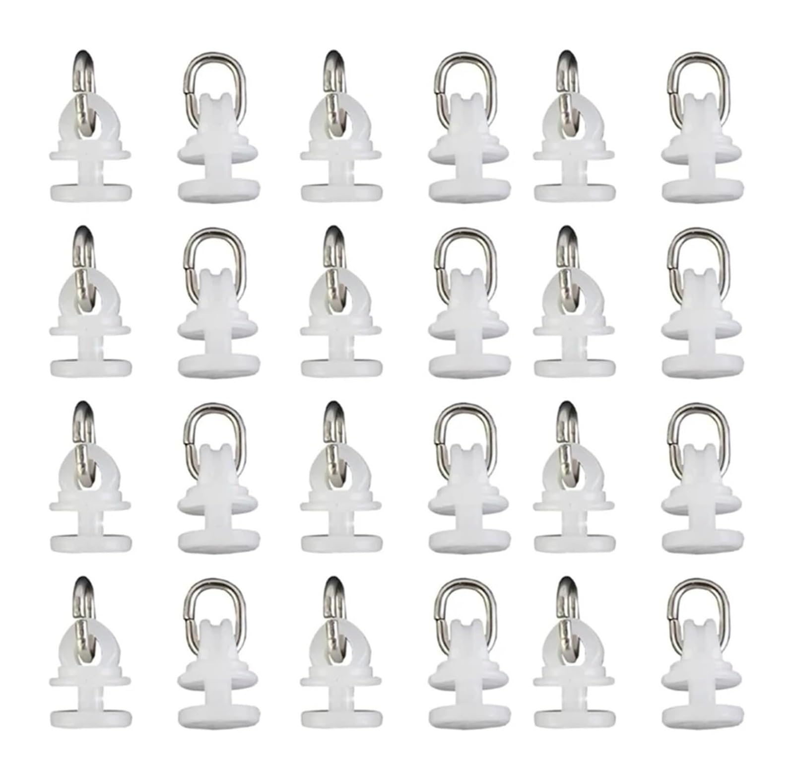 Cyjaznhh One Color White Curtain Track Gliders 100Pcs Quiet Sliding Rollers