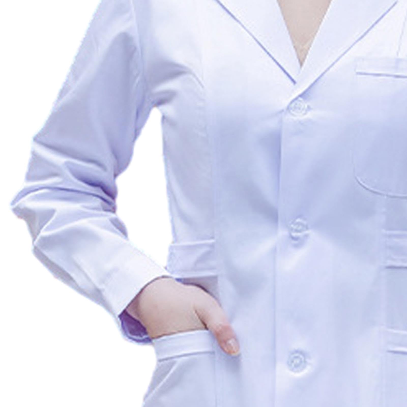 Stilvolles Kasack Set für Damen, Bequeme Pflegekleidung, Weiß, XL und dick