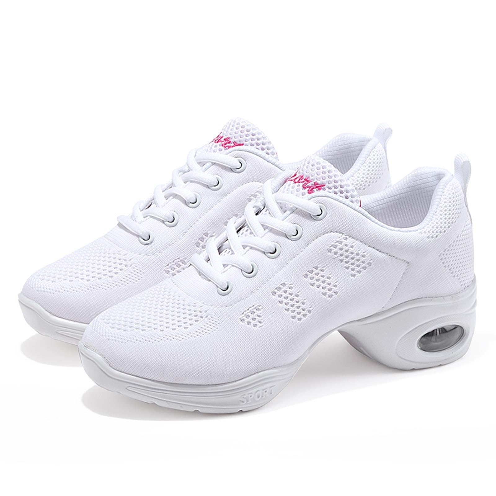 Damskie buty jazzowe, buty do tańca, sznurowane poduszki, oddychające, damskie trampki do tańca, na platformie, buty