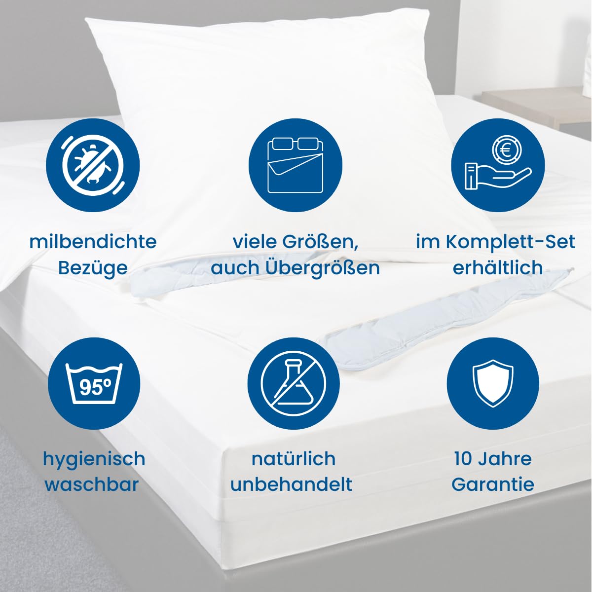 Softsan Extraweich Allergiker Matratzenbezug milbendicht 90x200 cm, Höhe 20 cm, Encasing zum Milbenschutz für Hausstauballergiker milbenkotdicht