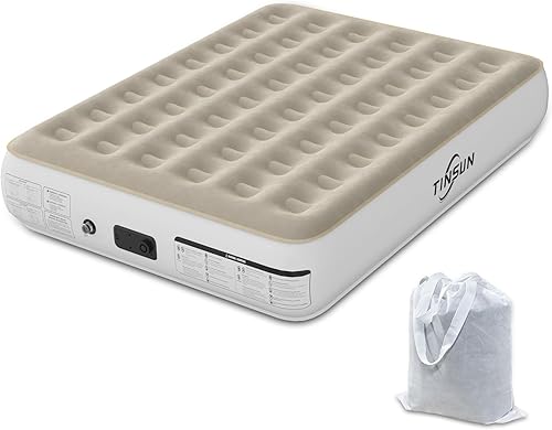 Sprinq Colchón de aire Queen de 13 pulgadas con bomba integrada, colchón inflable de lujo de 2 minutos de inflado rápido, colchón de aire duradero