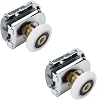 Top Shower Door Runners Rollers 1 Dia Wheel Sliding Glass Door Wheels Replacement - 2pcs