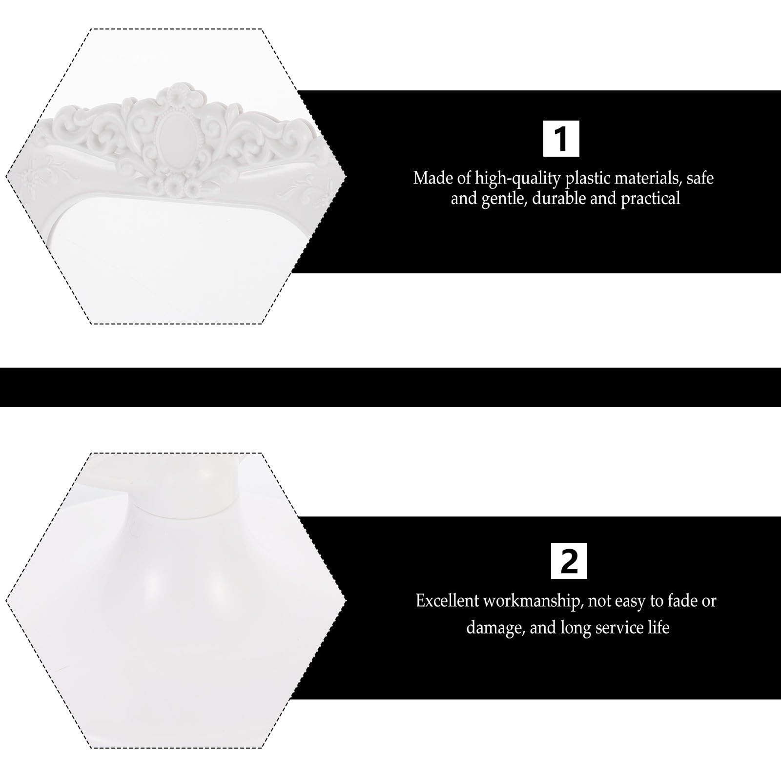SHINEOFI 10 Piezas Marco de Fotos Marco de Fotografía Creativo 6 Pulgadas Plástico Blanco de Doble Cara Pedestal para Exhibición de Fotografías y Tarjeta de Mesa, Decoración de Sala