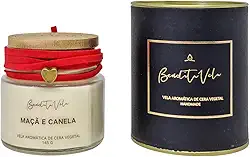 Vela perfumada de cera vegetal Maçã e Canela Bendita Vela