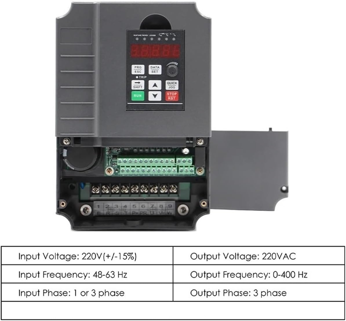 4.5KW ER20 water cooled spindle motor 100mm with 5.5kw Motor speed controller for milling machine(220v)