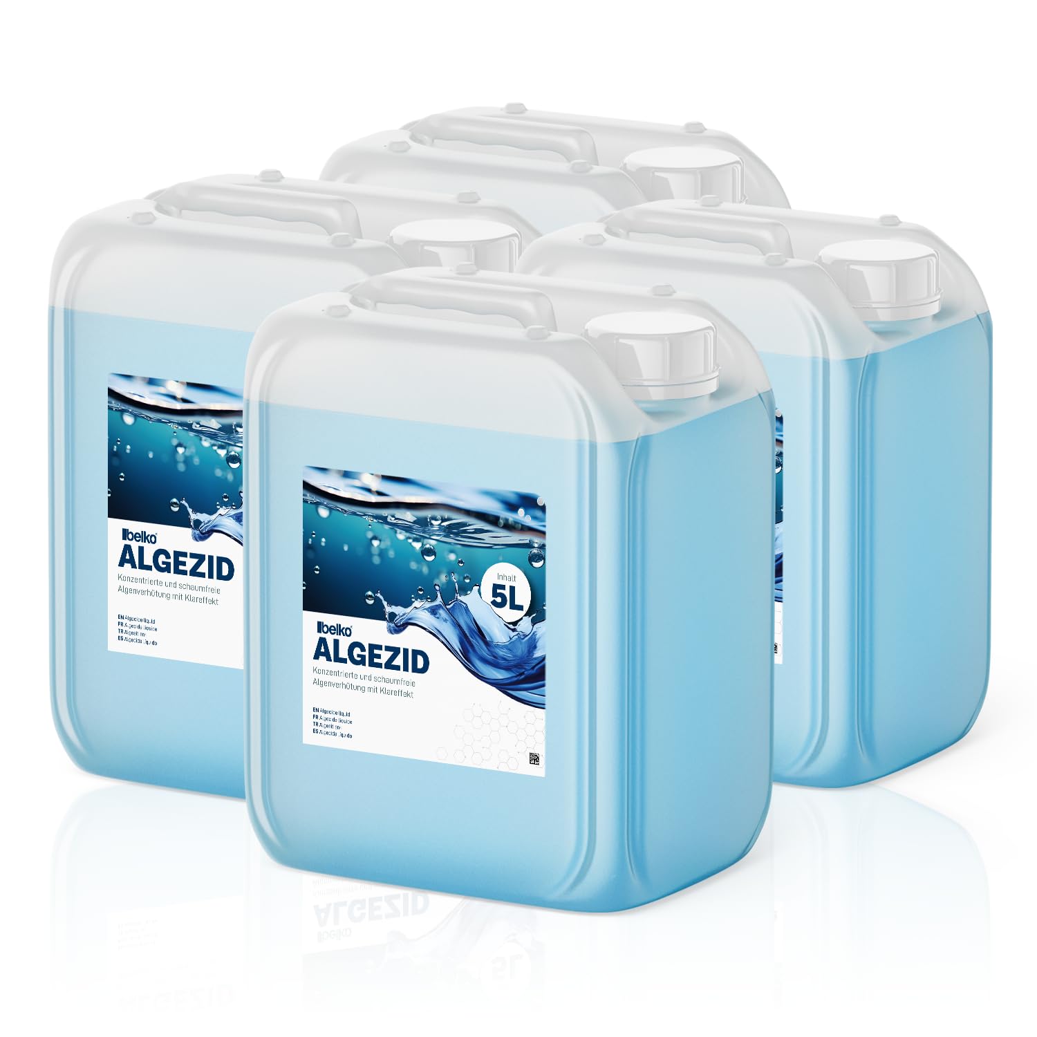 Belko® 20L Pool Algizid Algenverhütung flüssig - Präventives Anti Algenmittel für Schwimmbad & Pool und Whirlpool - gegen Algen, Algezid Poolklar Chlor Ergänzung