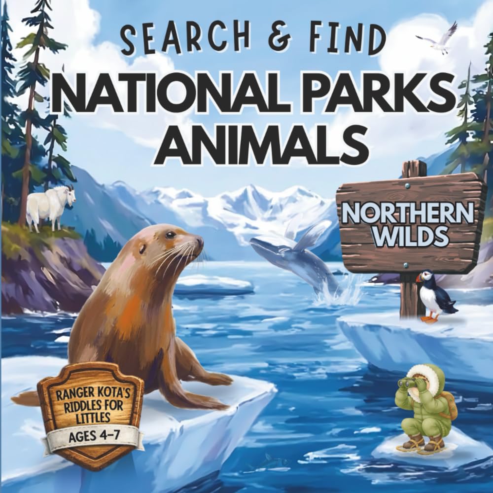 Search & Find National Parks Animals: Northern Wilds (Ranger Kota's Riddles for Littles)