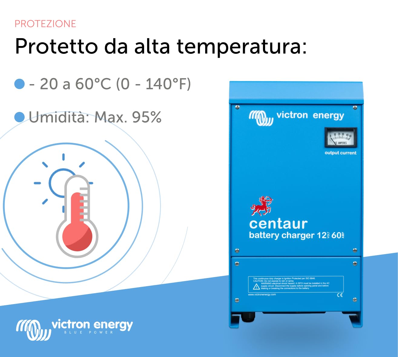 Victron Energy Centaur 12-Volt 60 amp Caricatore Batteria a 3 Banchi