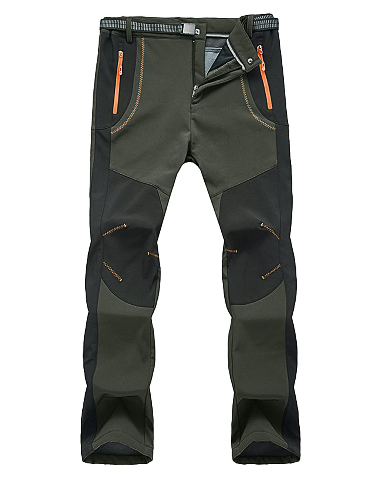 LVCBL Pantalones de senderismo para hombre, impermeables, cortavientos, ligeros, softshell, tallas S-2XL