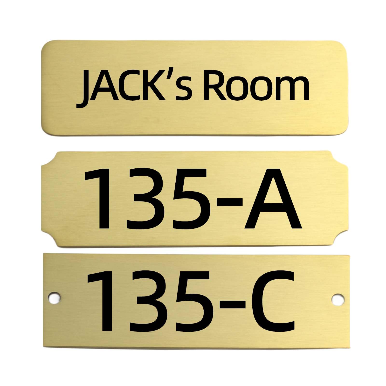 QIPAN Metal House Numbers Sign,Mailbox Numbers House Address Plaques,Indoor/Outdoor Use,Doorplate,Laser Engraving Personalized Address Signs for House,Apartment,Mailbox,Classroom (Gold, Small)