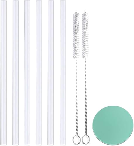 Paquete de 6 popotes de repuesto Greant compatibles con Hydro Flask botella de boca ancha con cepillo de pajilla sin BPA compatible con botellas de