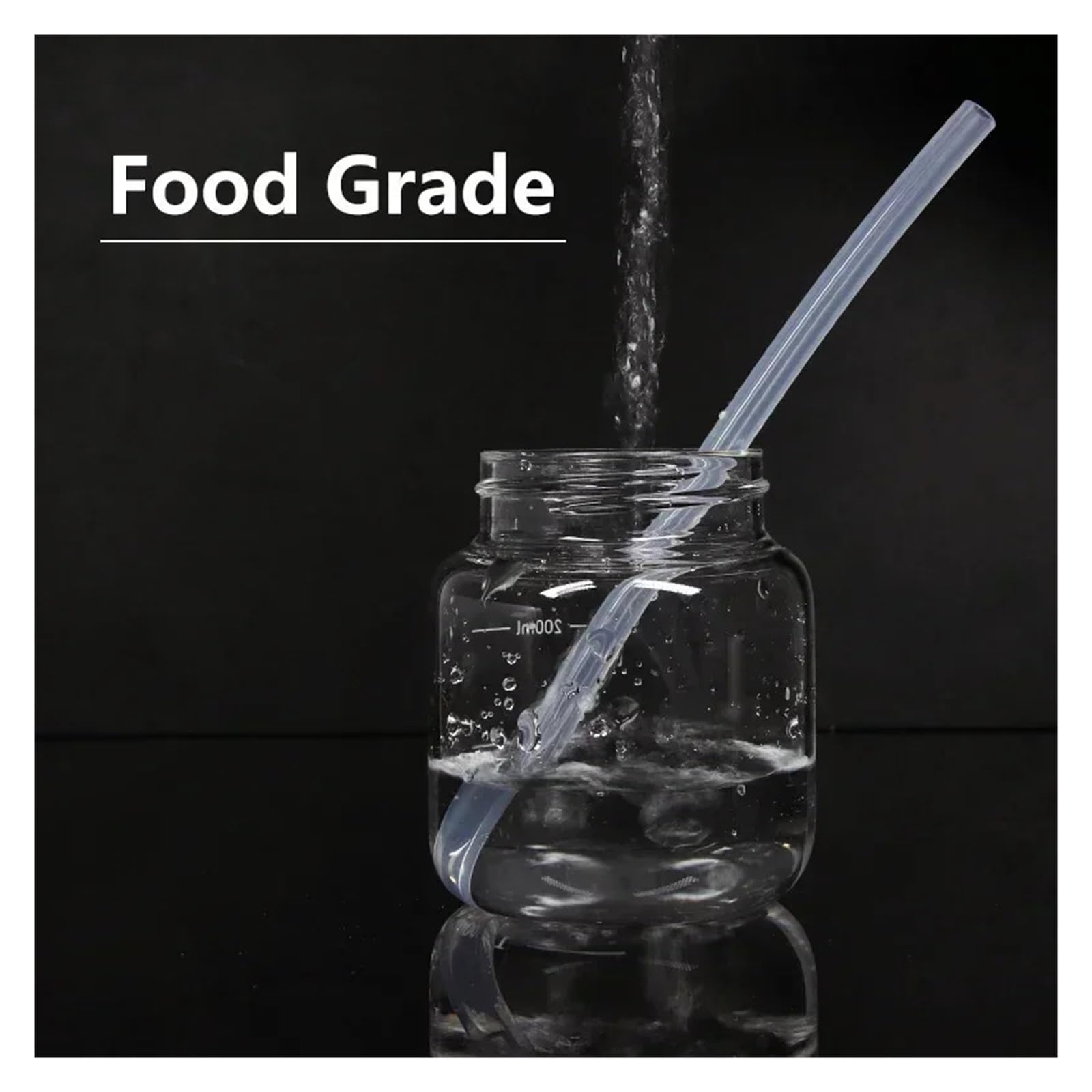 Manguera de silicona transparente de 10 mm, resistente a altas temperaturas, no tóxica, de grado alimenticio, for grifo, acuario, jardín, diámetro de 1 mm a 12 mm.(ID 8mm x OD 12mm)