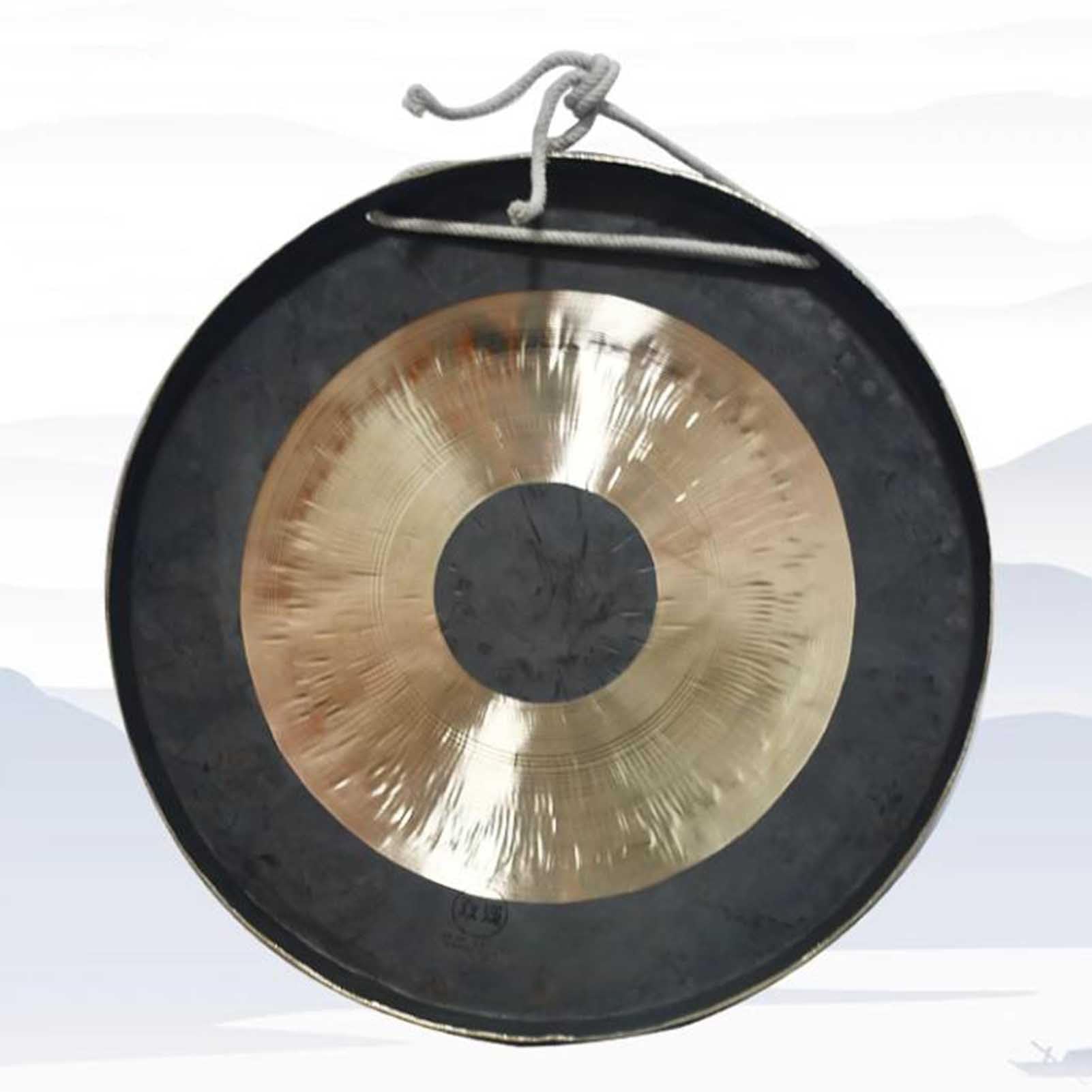 Tradizionale Feng Shui Gong con martello da gioco rotondo, tamburo cinese Chau Gong per un suono grande, ideale per meditazione e decorazioni