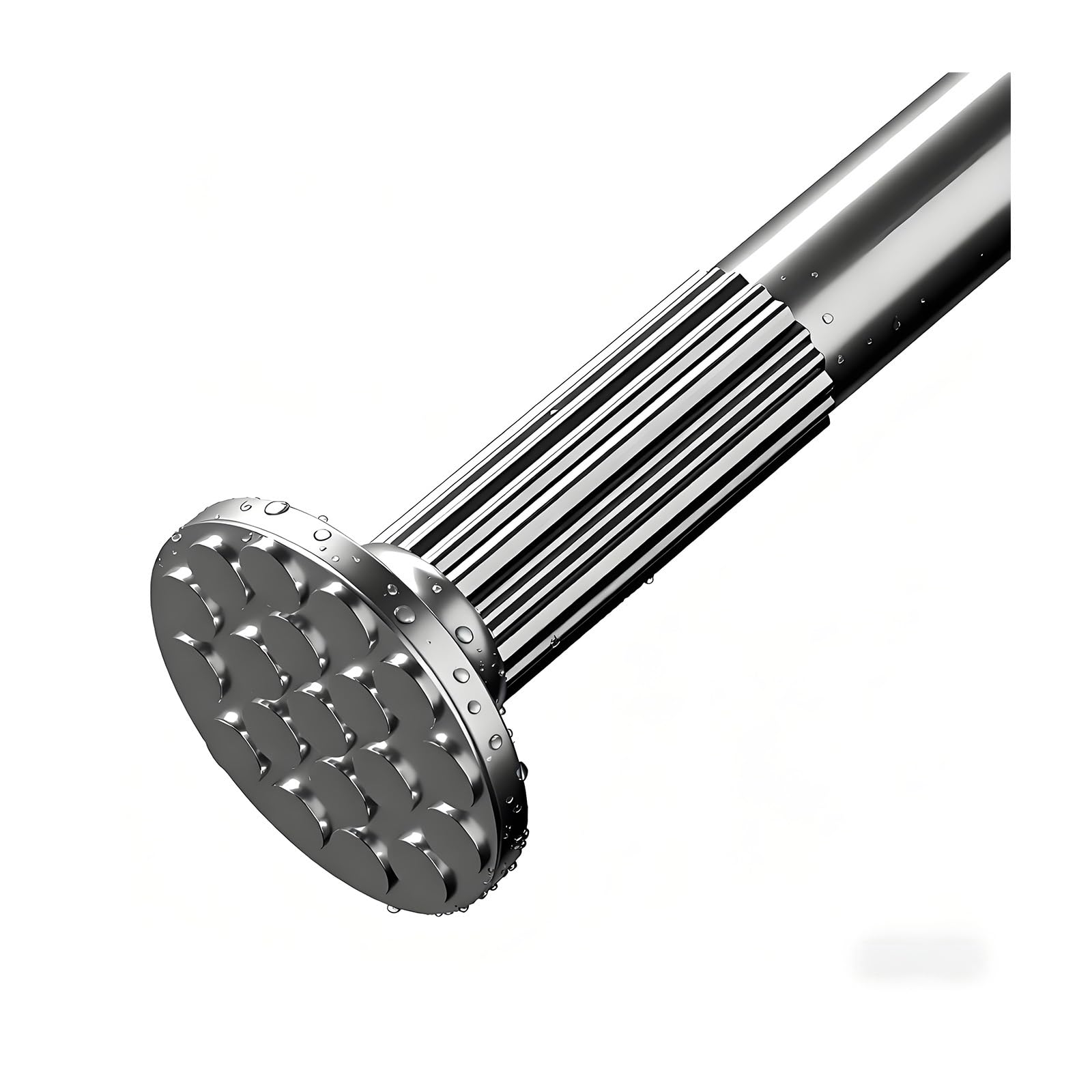 GLDYTVF No-Drill Extendable Shower Curtain Rod 1m-4m Adjustable Spring Tension Telescopic Pole Non-Slip Stainless Steel for Bathroom (Fits 3.8-4.3m/12.4-14.1ft)