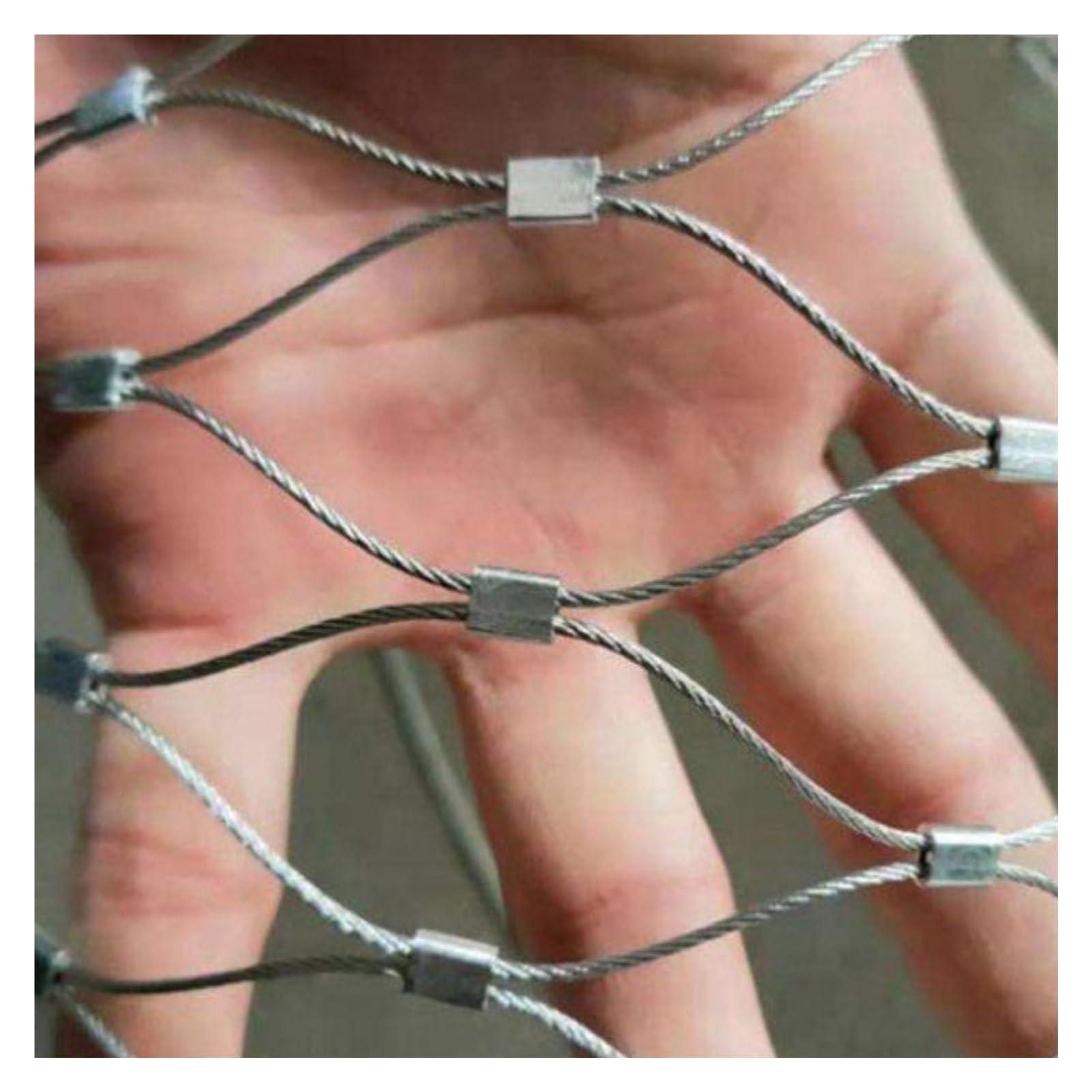 GJMSSMY Flexible Stainless Steel Wire Mesh Impact-Resistant Metal Netting Animal Barrier Fence Protection Durable Wire Grid for Secure Enclosures