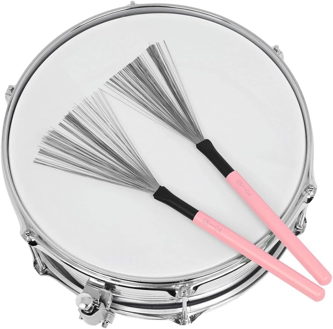 2pcs Drum Brushes Wooden Handle for Jazz Drumming Wire Brush for Snare Drum and Percussion Instrument Accessories