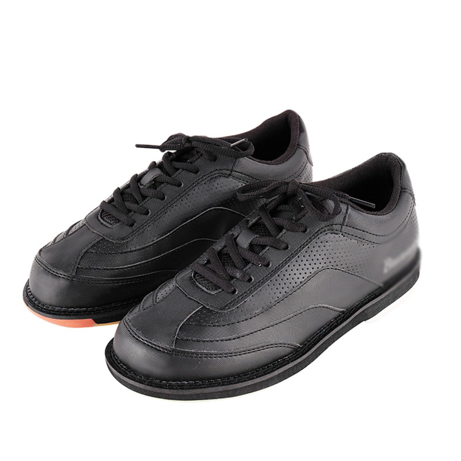 Scarpe da bowling da donna Scarpe da bowling in pelle leggere traspiranti resistenti all'usura Scarpe sportive da bowling antiscivolo Scarpe da bowling da donna da uomo ( Color : Black , Size : 35 EU