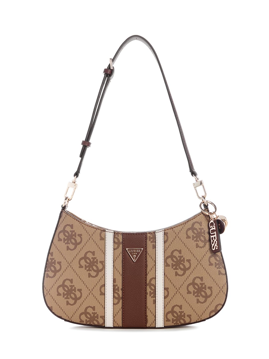 Guess Women's Brown Elsie Shoulder Bag - Shoulder Bags - One Size - Bags