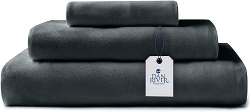 Miniatura 5 de DAN RIVER Juego de sábanas de jersey tamaño individual, sábanas de lujo 100% algodón, sábanas de camiseta, ropa de cama para todas las estaciones,