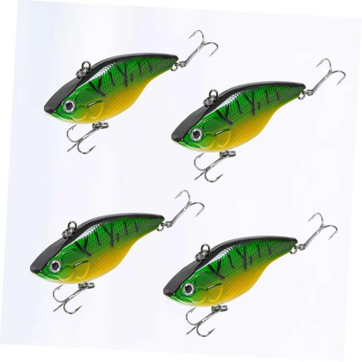 TOYANDONA 3 Sätze Vibrieren Köder Barsch Köder Mini-angelköder Schwimmende Angelköder Künstliche Angelköder Grün 8 Stücke * 3
