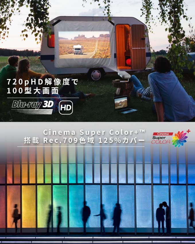 ViewSonic M1 Pro 720p HD Smart LED Portable Projector for Home Entertainment with WiFi, Bluetooth, & Harman Kardon Audio - Image 5