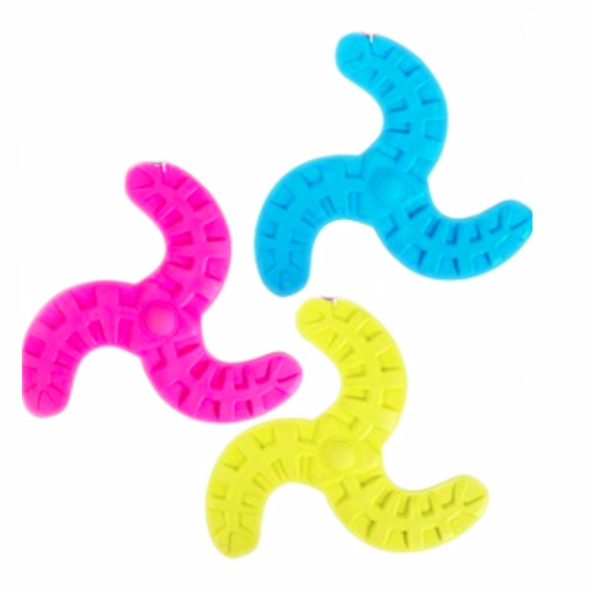 Dog Frisbee Interactive Rubber Dog Toys Flex Flying Disc Throwing Chewing Resistant Flying Saucer Fetch Toy Puppy Training Outdoor Exercise Cath & Play Games Pet Accessory Assorted Colors 16cm (1pc)