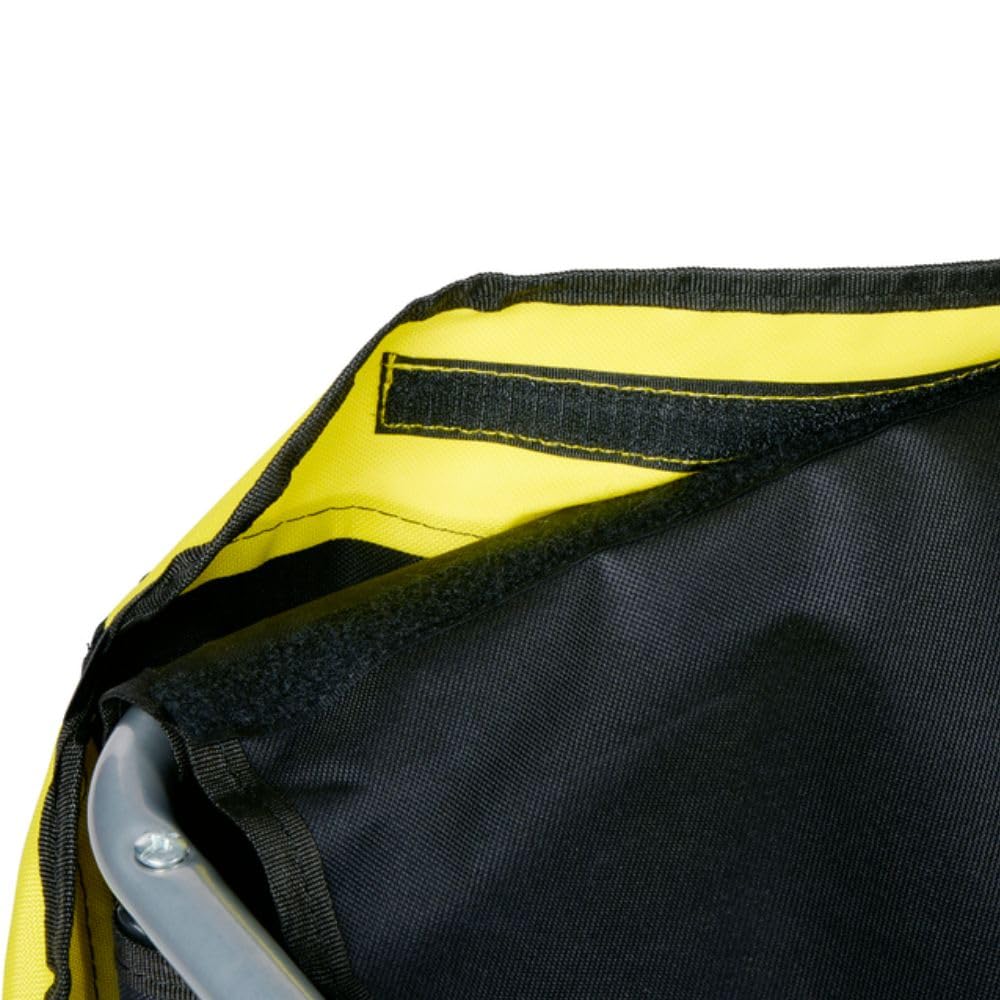 Dunlop Rimorchio Bici - Carrello per Bici per Oggetti per Bagagli Pieghevole - Carrello per Bicicletta con Catarifrangenti e Copertura Antipioggia Regolabile - Giallo
