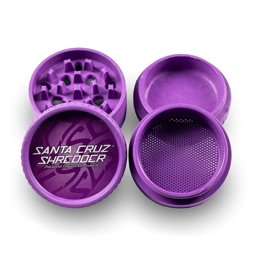 Purple 4-Piece Hemp Grinder by Santa Cruz Shredder