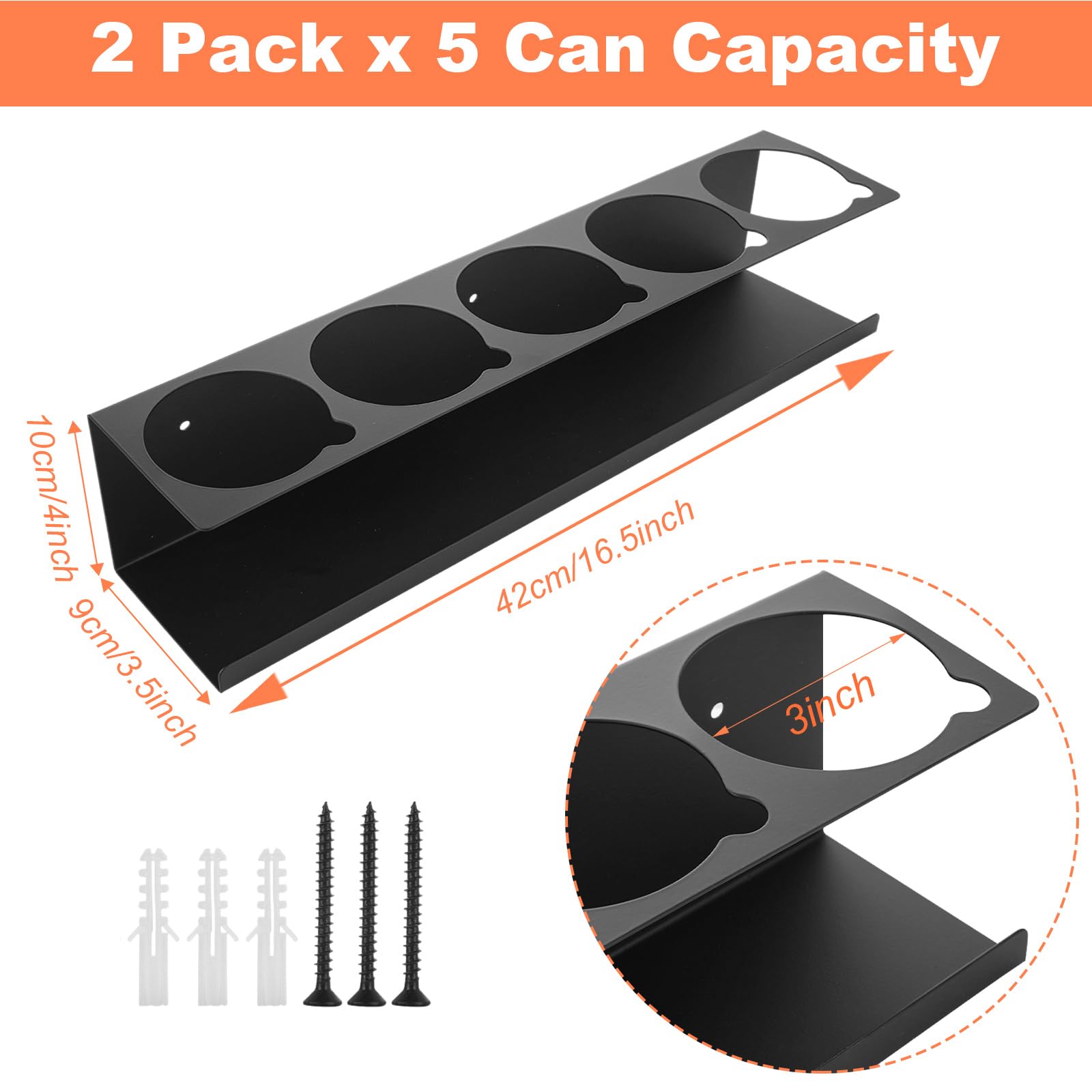 Shelf, 48in.Wx3in.Dx48in.L, Metal, PK2