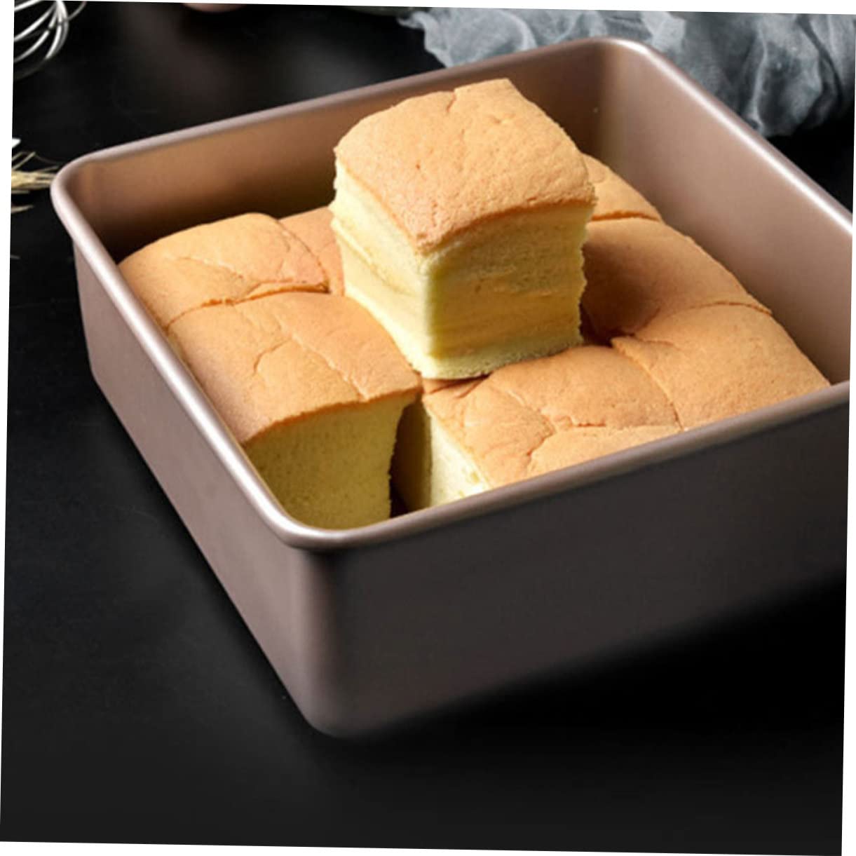 IMIKEYA Stampo per Cottura Quadrato in Acciaio Inox Teglia Antiaderente per Dolci Tortiera Resistente e Robusta per Pane e Muffin