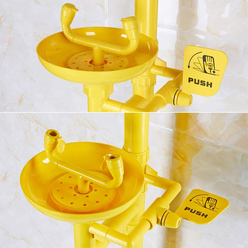 Station de Lavage oculaire d'urgence Verticale, Lave-Yeux combiné, Station de Lavage oculaire en ABS, pour Sites industriels et laboratoires.,