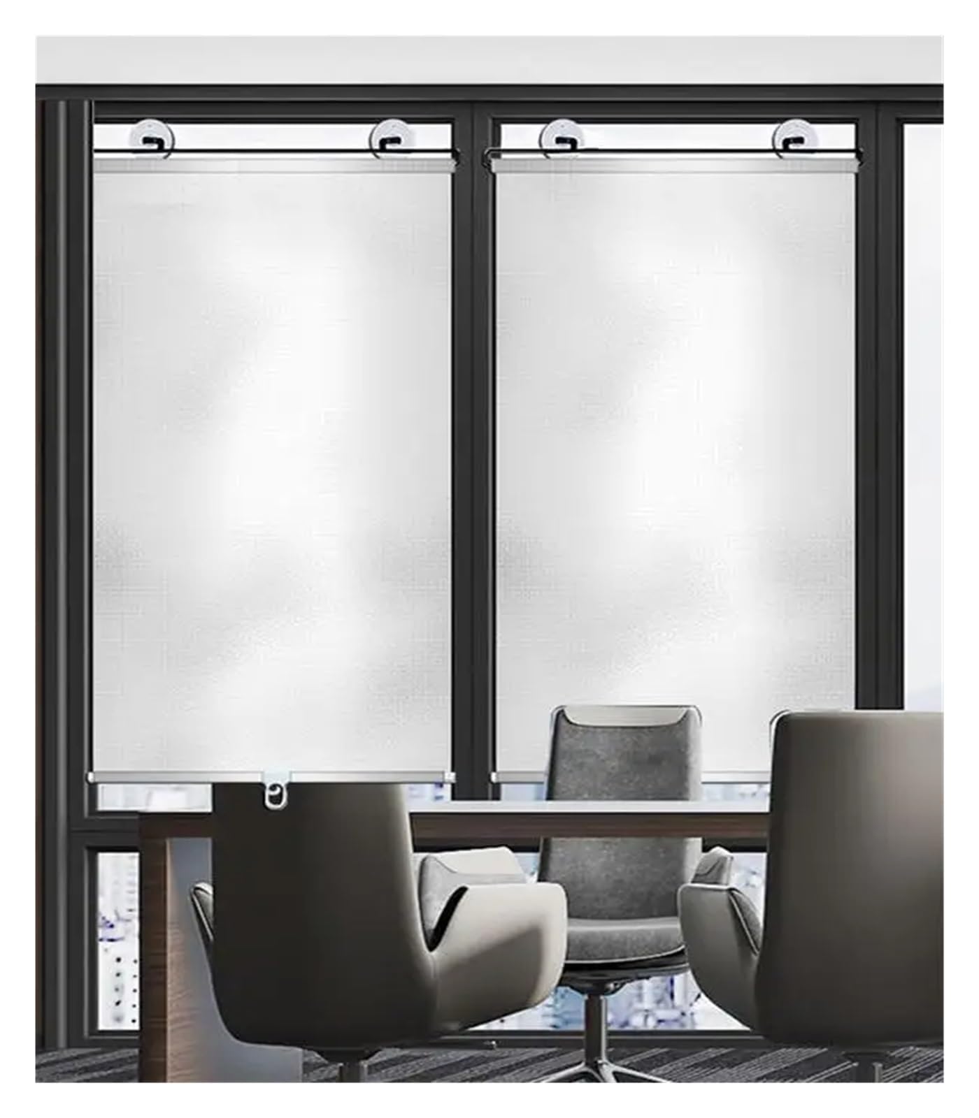 Protezione Solare Auto Parasole Interna Tenda Parasole Avvolgibile Automatica In PVC Con Rullo Parasole Per Auto, Tenda Oscurante Con Ventosa, Tenda Parasole Per Finestrini Auto(58 x 125cm)