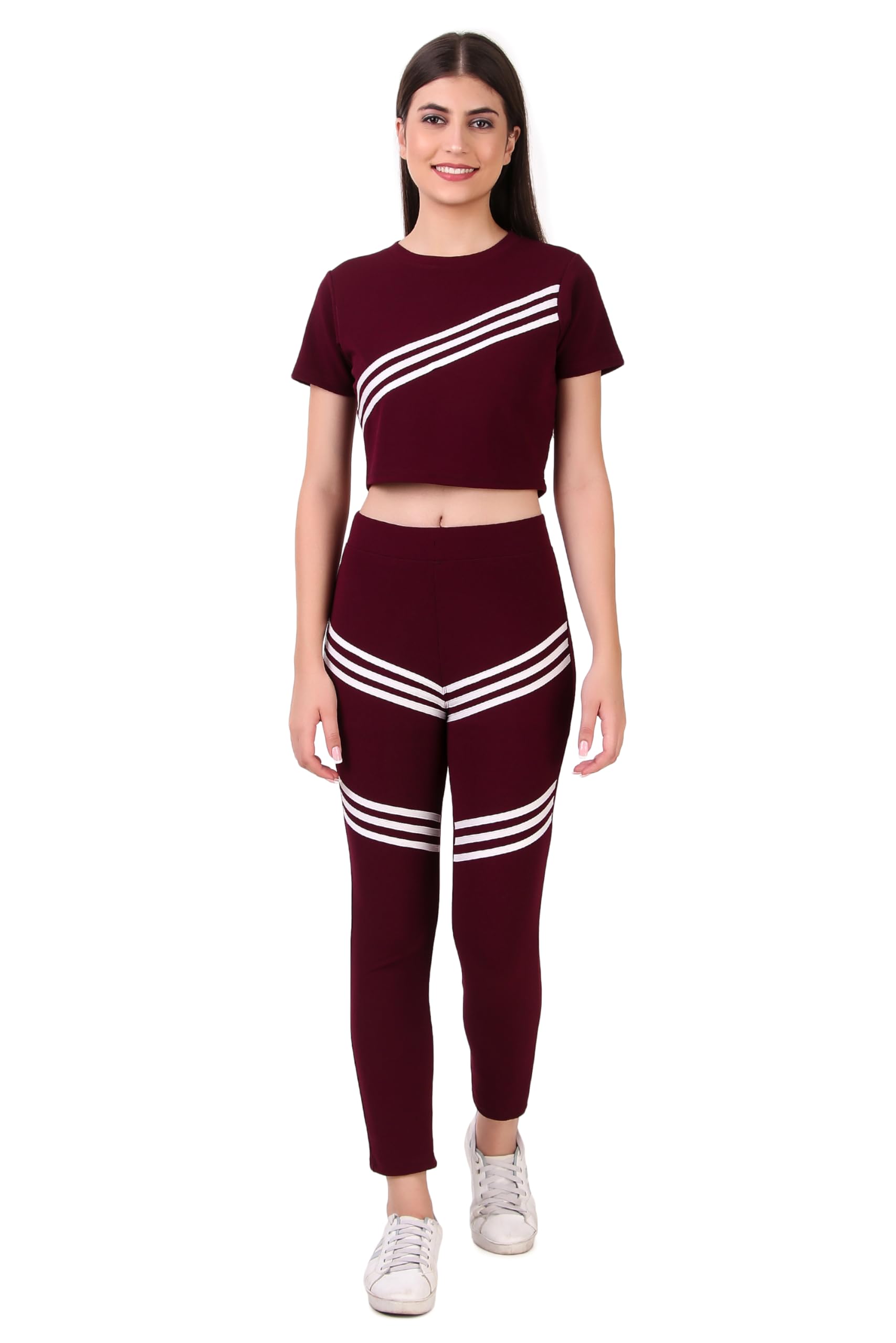 JM Women's Atheletic Gym Wear Set| Co-ord set | Top & Botton Set|Running Suit for Girls & Women-picture-21
