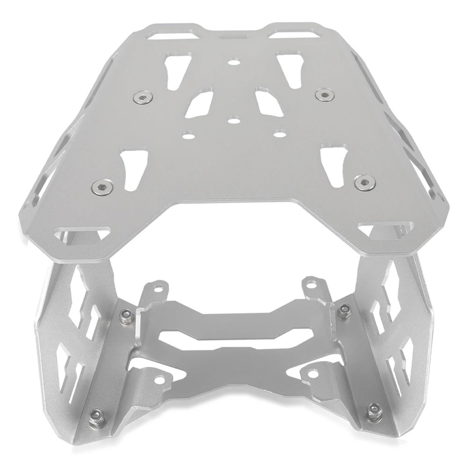 Uchwyt Topcase Zestaw tylnego bagażnika motocyklowego pasuje do Yamaha Tenere 700 T7 Rally T7 2019 2020 2021 2022 2024 2023 motocyklowy Wspornik(Silver)