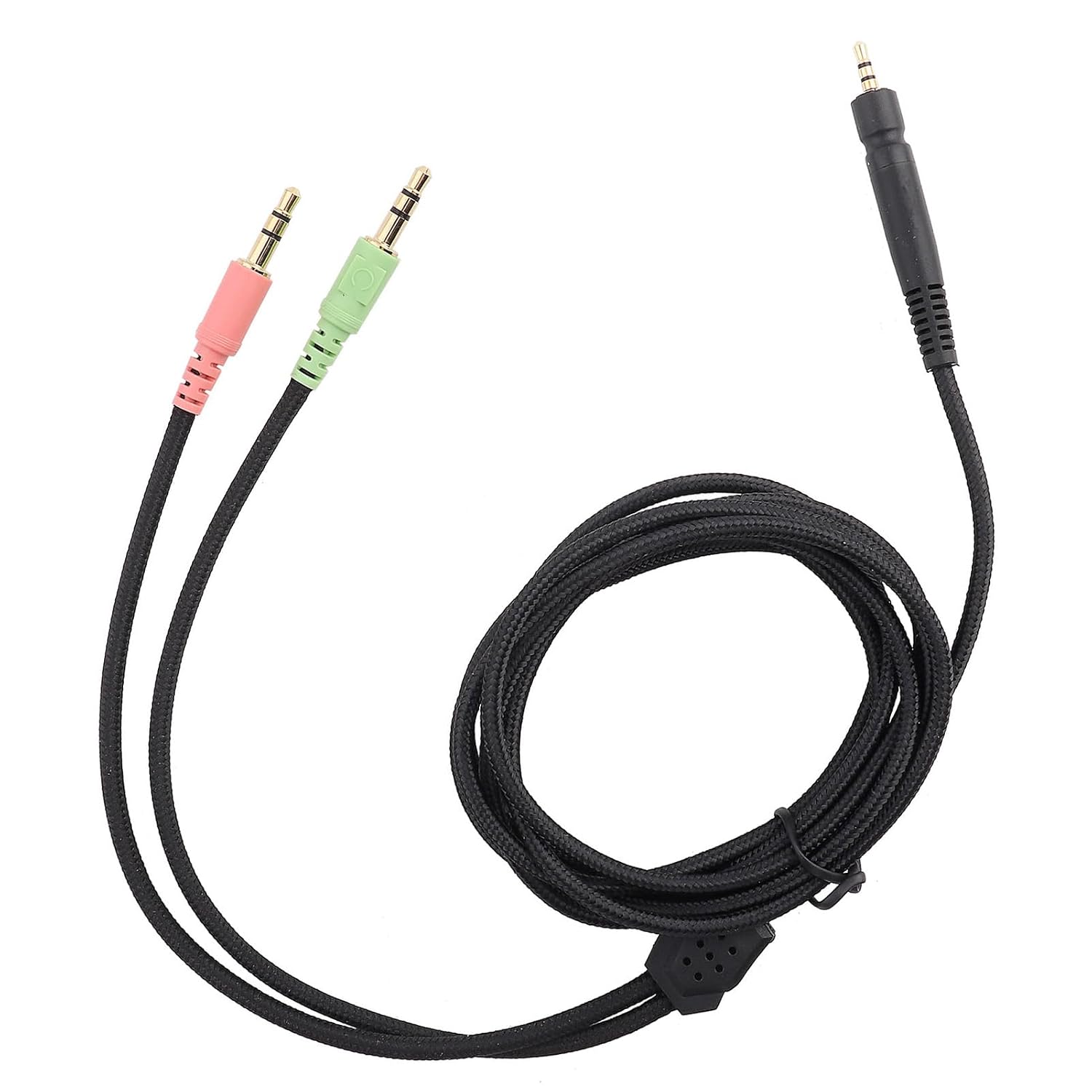 Gaming Headphone Cable, High Fidelity Audio Replacement Cord for PC Gaming Headsets 3.5mm Jack, Braided Wired Compatible with Xbox PlayStation