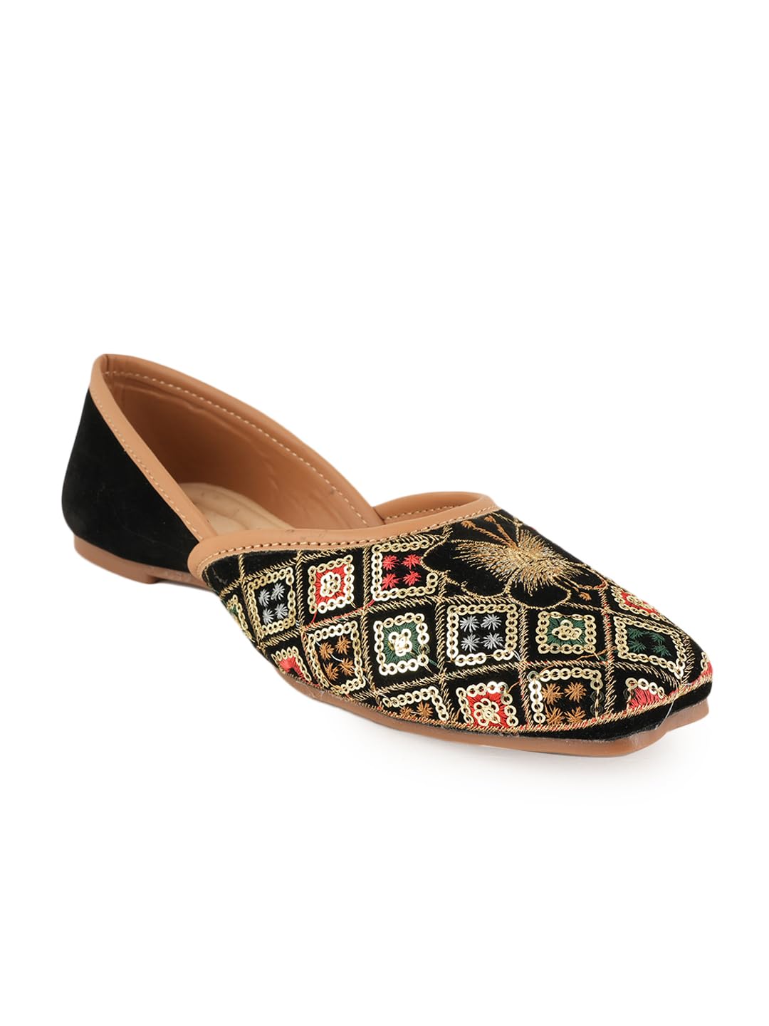sapatos Women Embellished Ethnic Mojaris Flats-picture-21