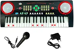 Kit Teclado Musical Kids CKKB44 44 Iluminadas + Microfone