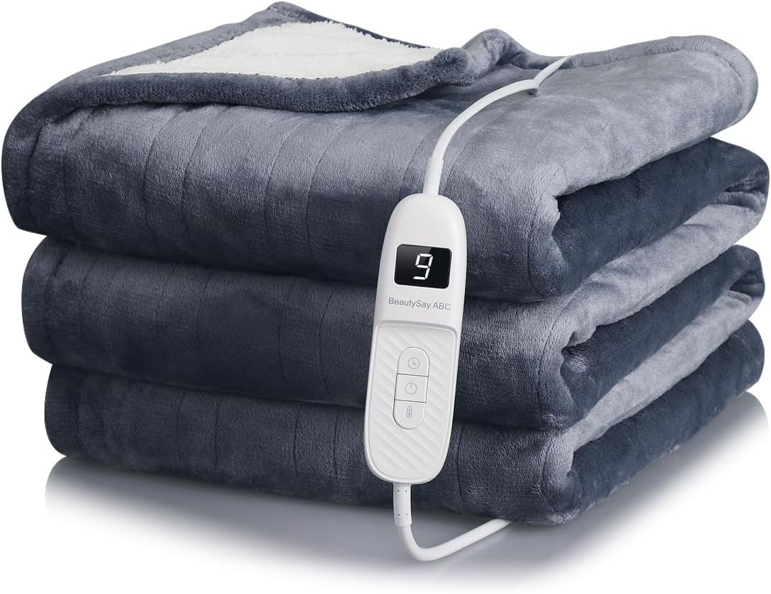 Heated Blanket, Electric Blanket Double 200x150cm, Heated Throw Blanket