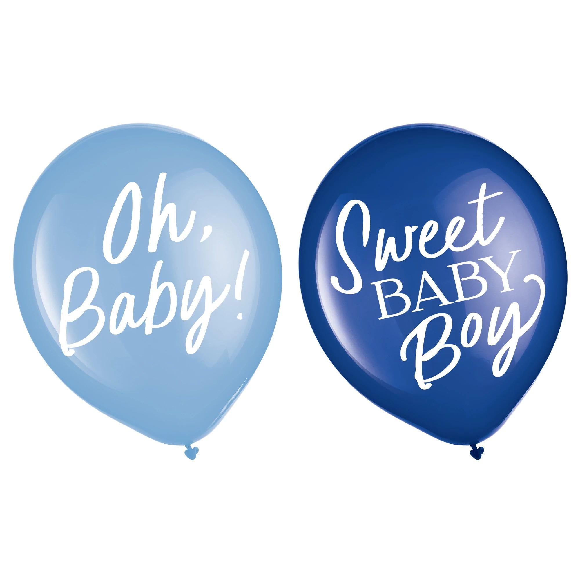 Baby In Bloom Blue 12" Latex Balloons (15 Count) | Premium Durable Party Decorations, Ideal for Baby Showers, Gender Reveals, and Celebrations