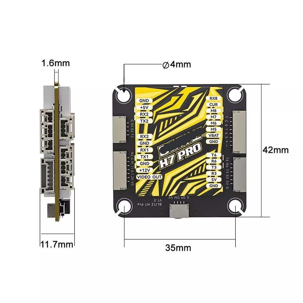 Zestaw kombinowany BLITZ H7 Pro z ESC E80 4-IN-1 lub bez aluminiowej osłony CNC, odpowiedni do części dronów RC FPV (1 szt. FC z 2 szt. ESC)